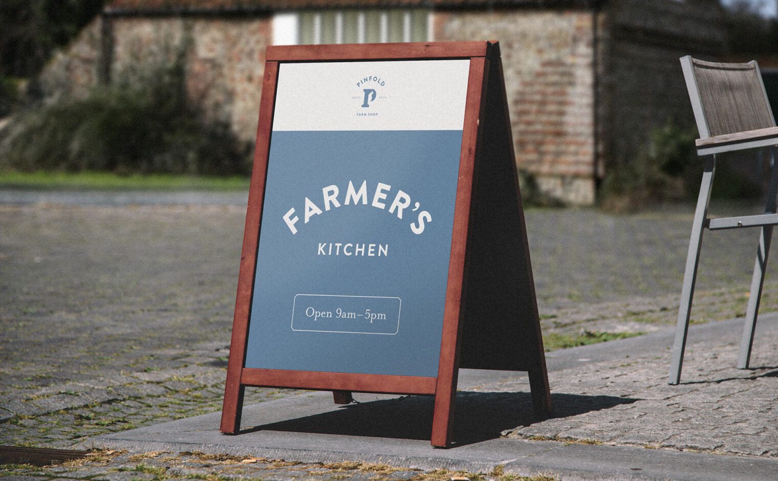 Pinfold Farm Shop - Farmer's Kitchen A-board