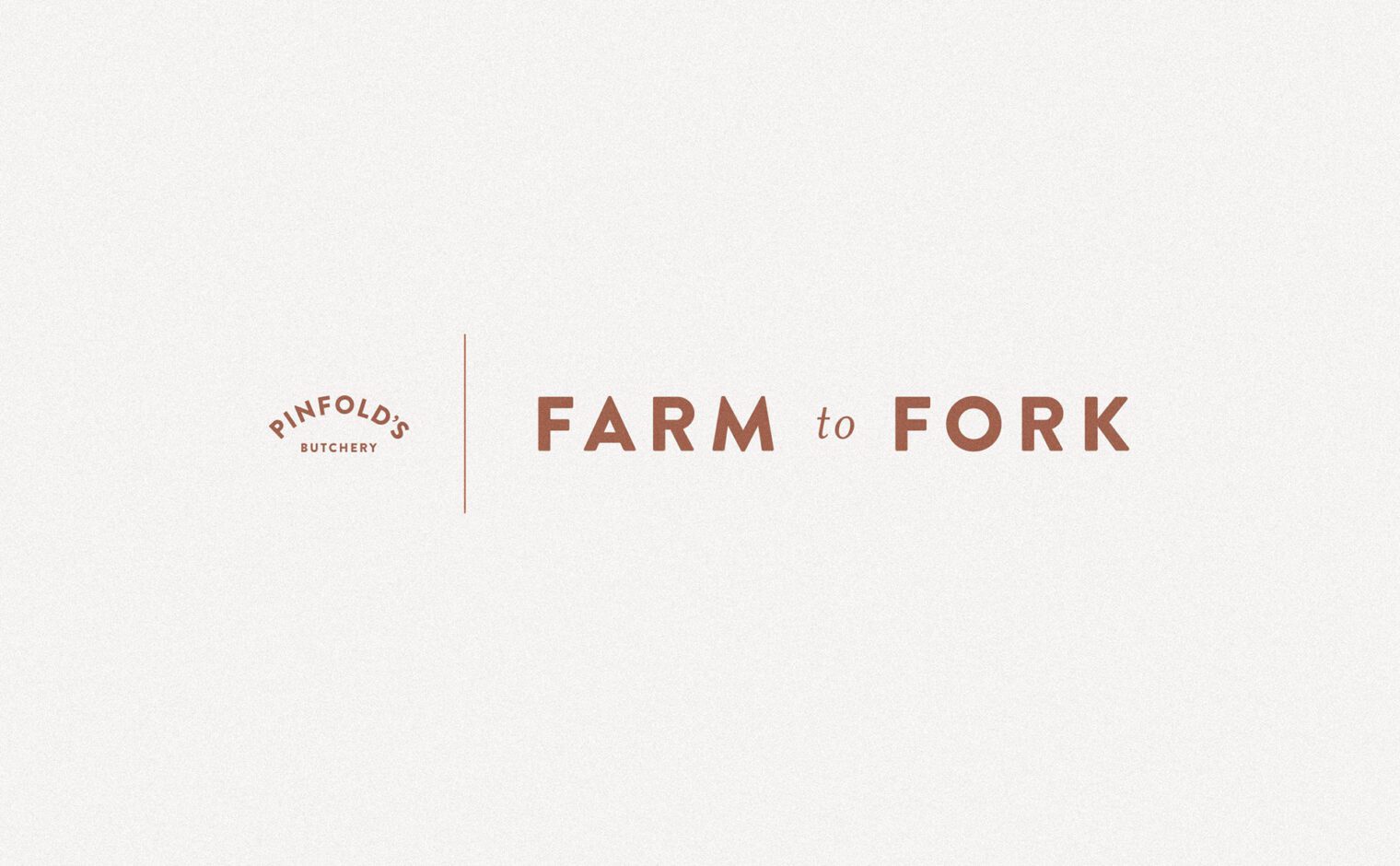 Pinfold Farm Shop farm to fork typography