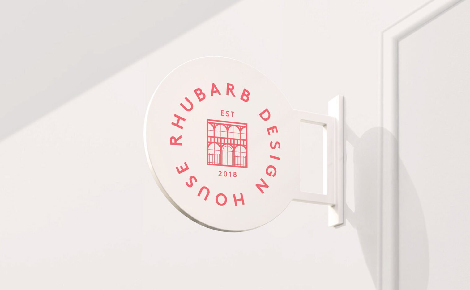 Rhubarb Design House signage