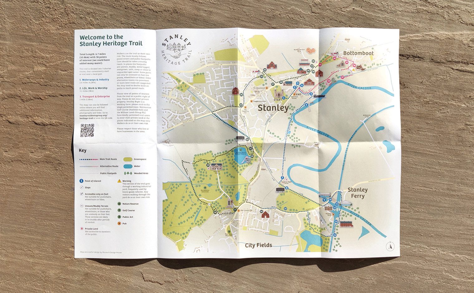 Stanley Heritage Trail Map Leaflet - Unfolded (Side 2)