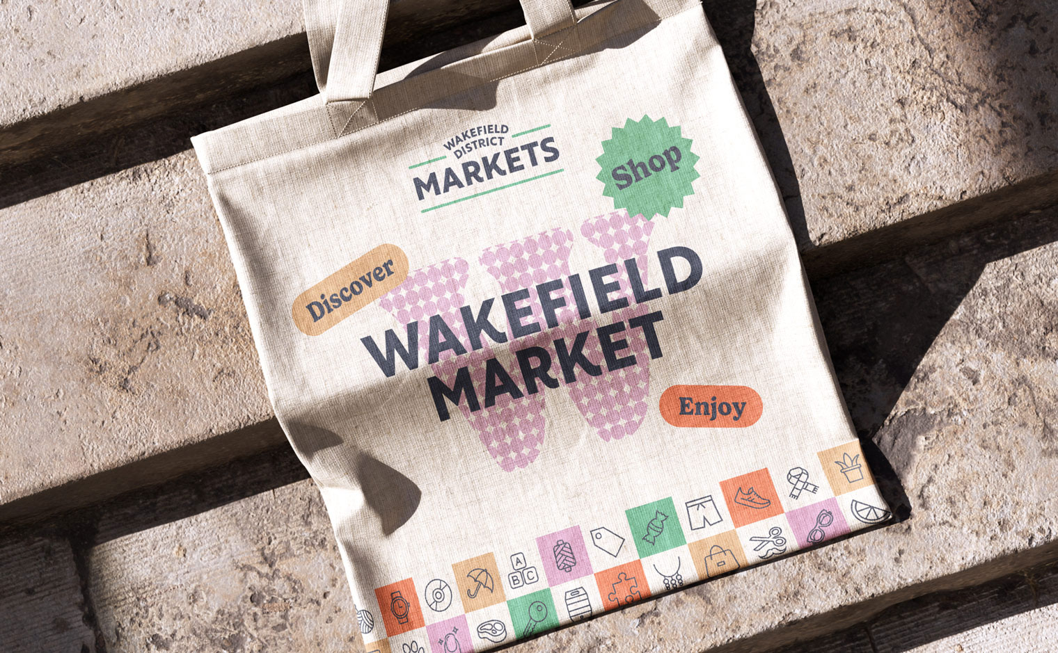 Wakefield District Markets Brand Identity - Wakefield Market Tote Bag