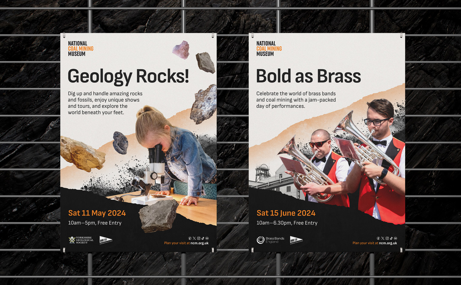 National Coal Mining Museum Brand Identity - Event Posters