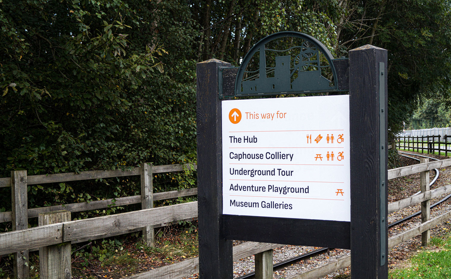 National Coal Mining Museum Brand Identity - Directional Signage