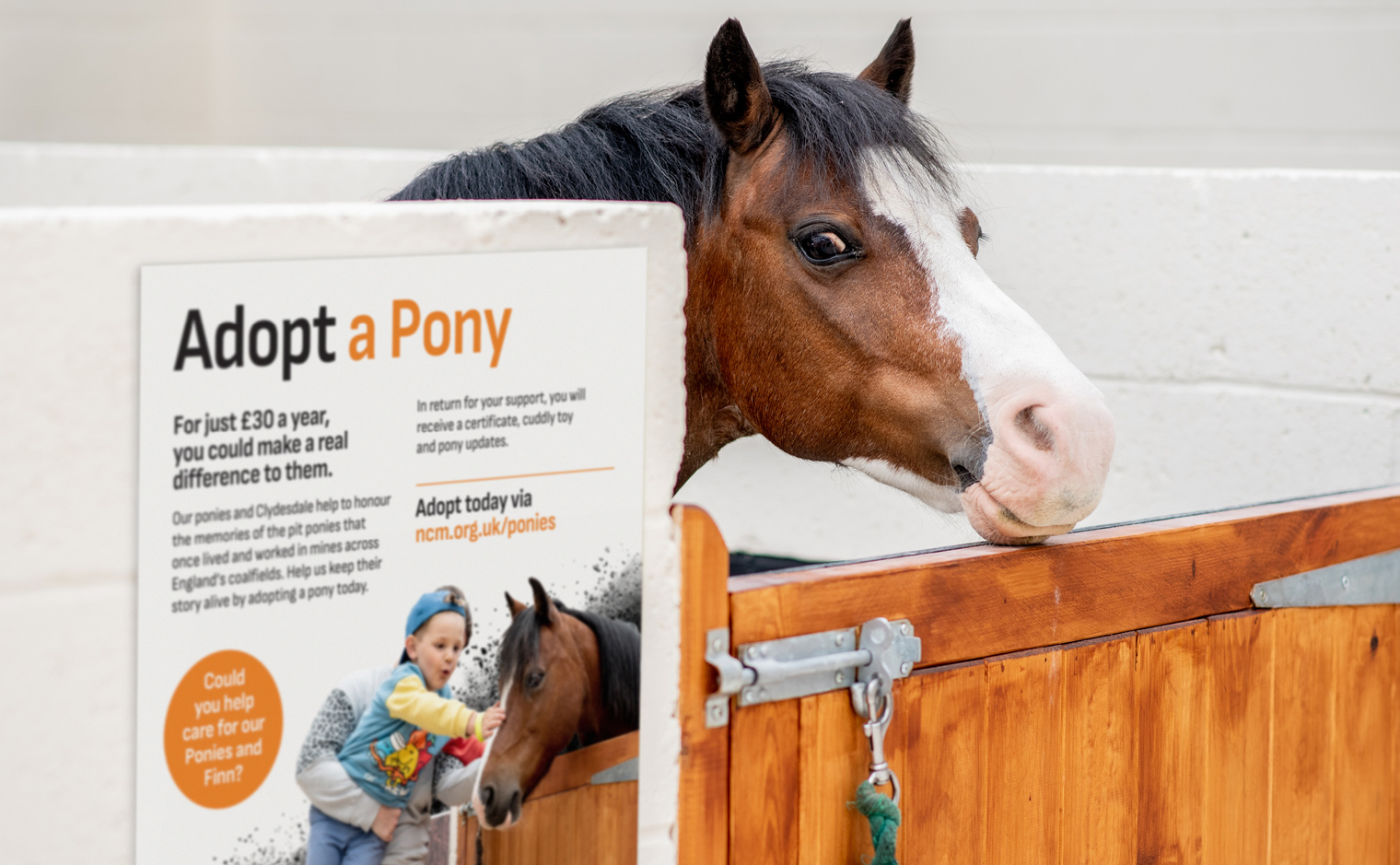 National Coal Mining Museum Brand Identity - 'Adopt a Pony' Sign