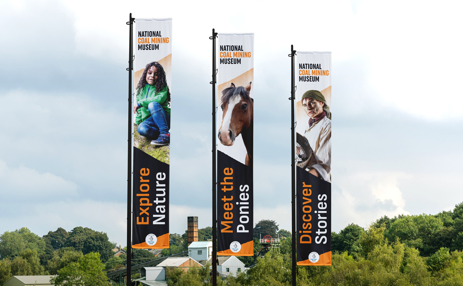 National Coal Mining Museum Brand Identity - Flag Banners