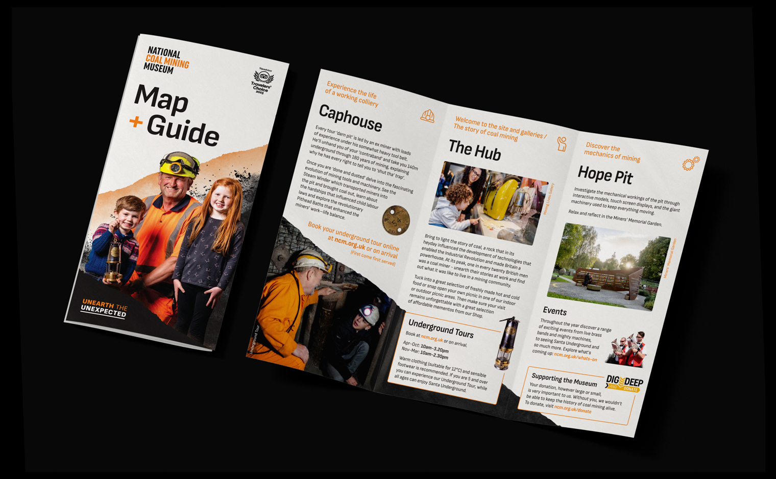 National Coal Mining Museum Brand Identity - Map & Guide Leaflet