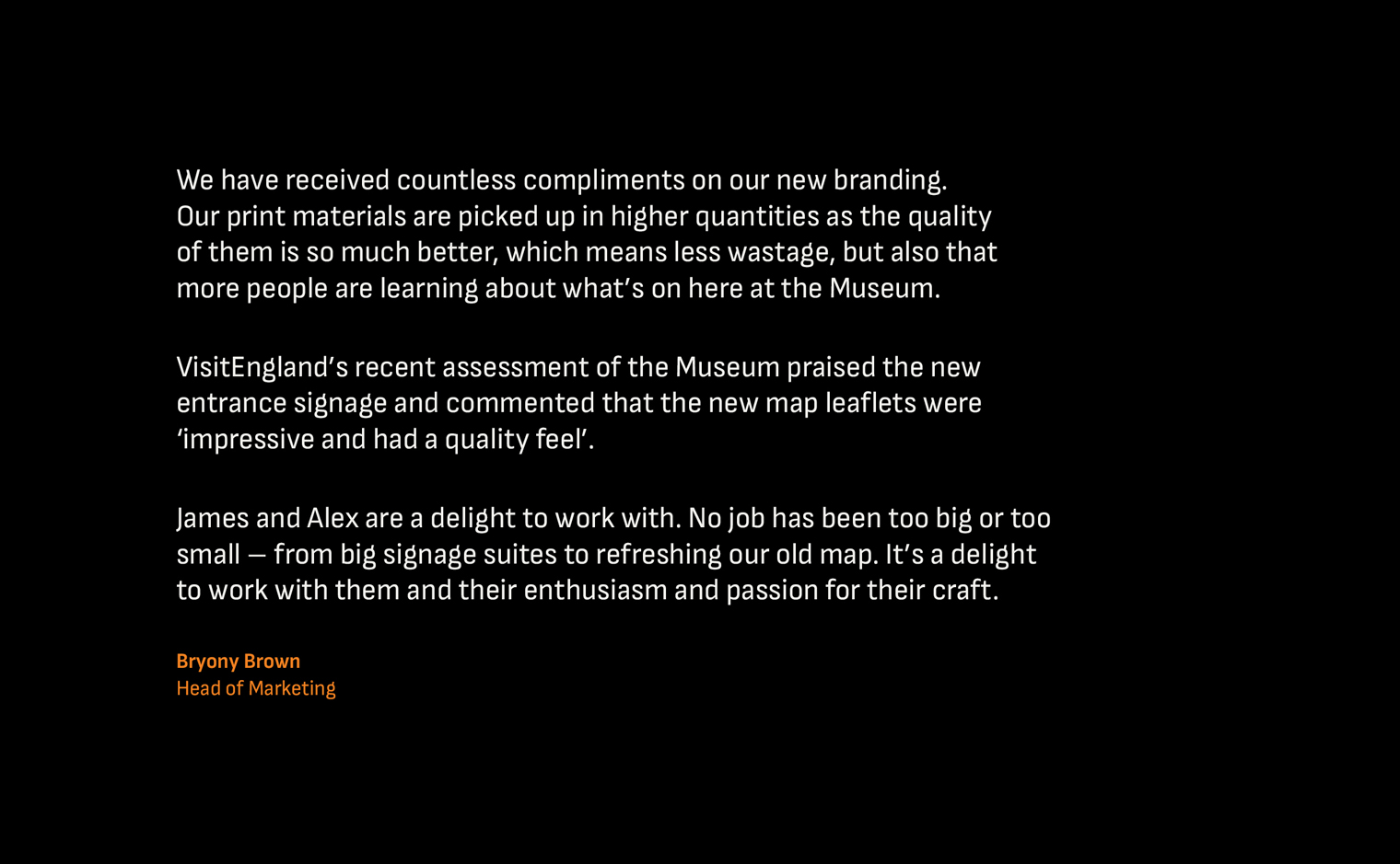 National Coal Mining Museum Brand Identity - Testimonial