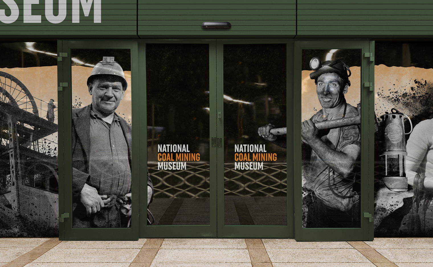 National Coal Mining Museum Brand Identity - Entrance Window Vinyls